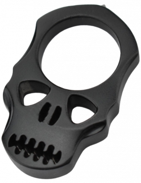 Maxknives PASKN Poing américain Skull en aluminium noir