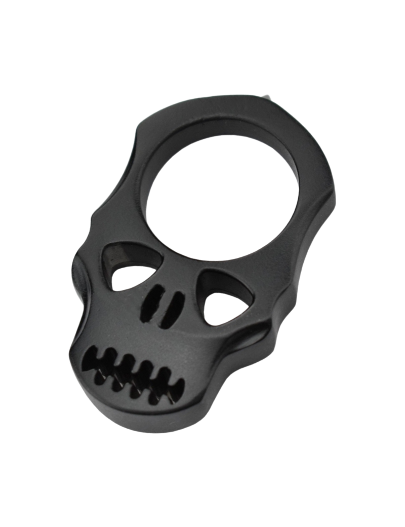 Maxknives PASKN Poing américain Skull en aluminium noir