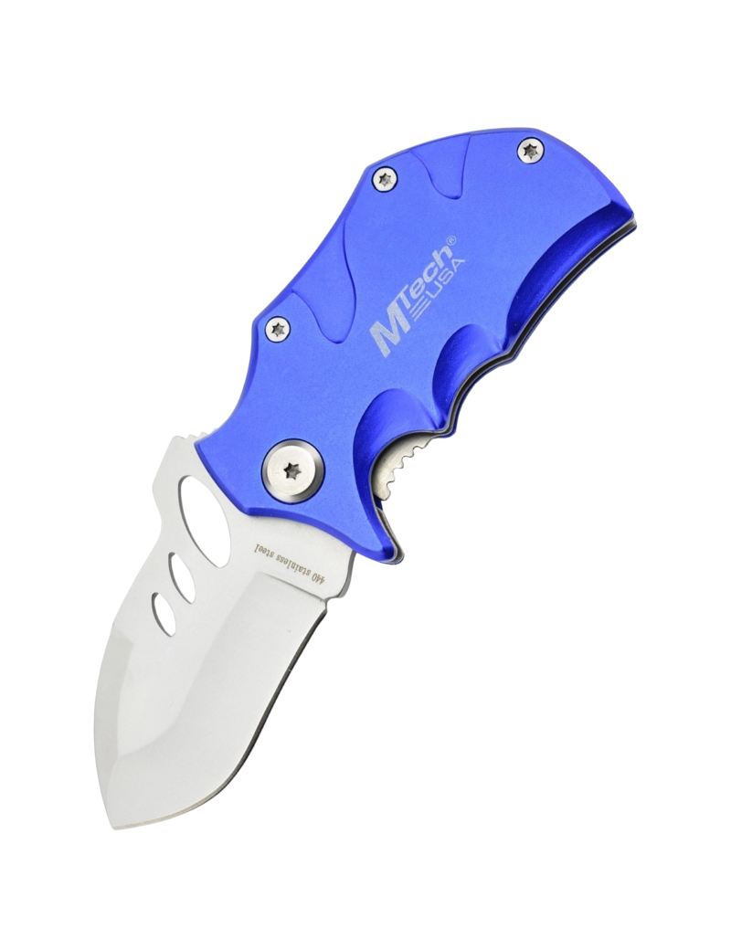 MTech MT-365BL - Couteau de poche Bleu en acier 440