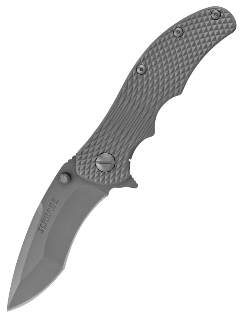 Schrade SCH601Ti - Lame Drop Point en acier