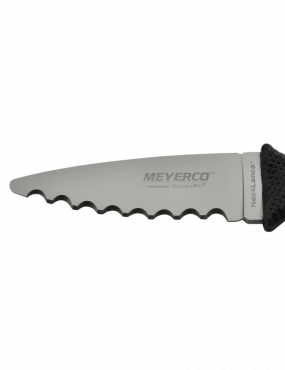 Meyerco NeckLance Couteau fixe lame serrations design Blackie Collins