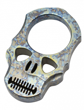 MAXKNIVES - TIKNU4+C - Impact skull knuckle titane anodisé crazy