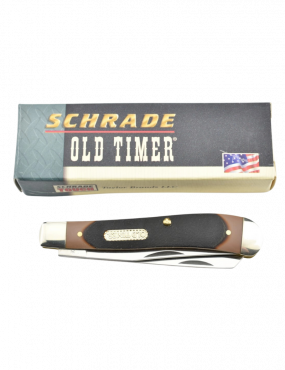 Schrade 94OT Old Timer Couteau de poche à deux lames Trapper Gunstock