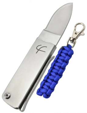 Fred Perrin MK114BF Couteau pliant  porte-clés paracorde bleu foncé