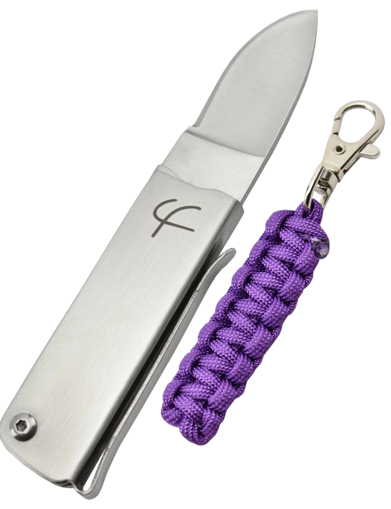 Fred Perrin MK114VIC Couteau pliant  paracorde violet clair