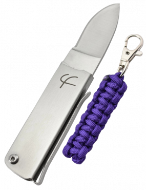 Fred Perrin MK114VIF Couteau pliant avec paracorde violet foncé