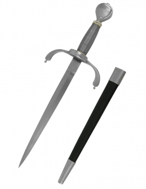 Gustave II Main Gauche – Renaissance Dagger for Left-Handed with Leath