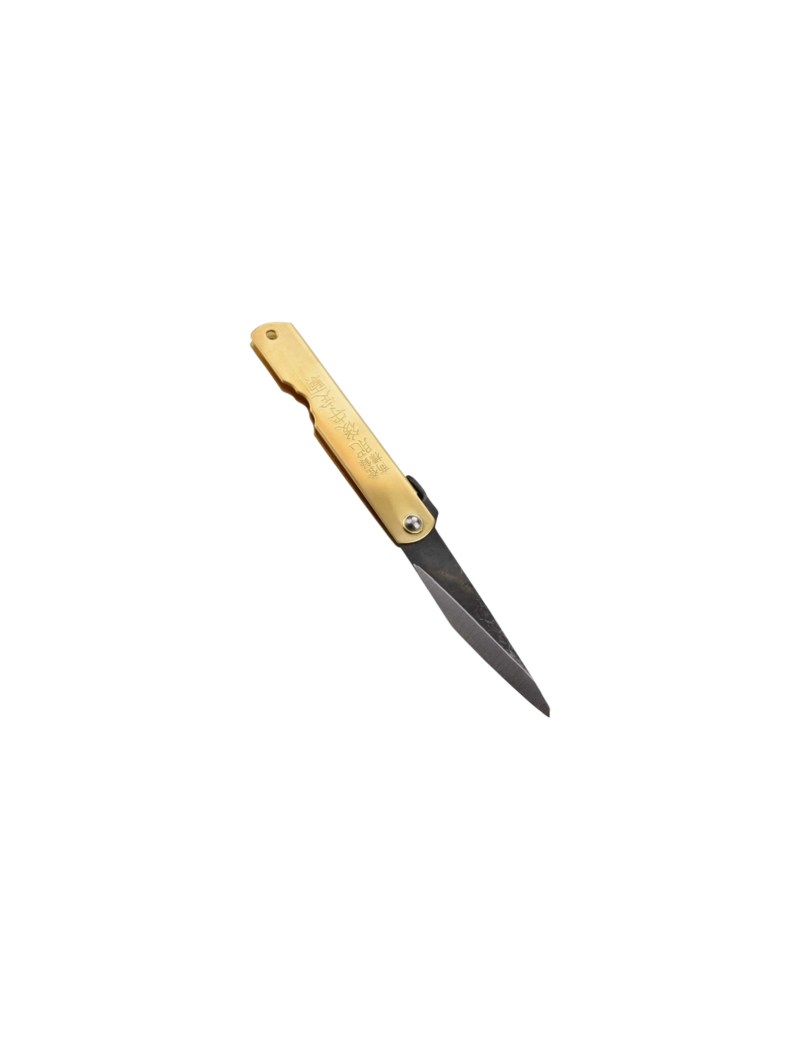 Higonokami Kiridashi - Japanese Knife SBSK5, 170mm, Brass Handle