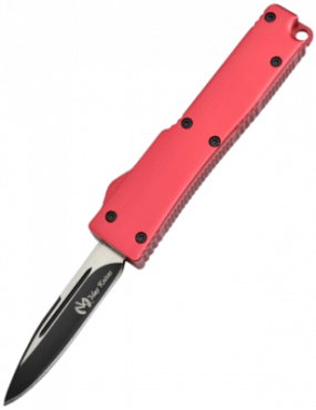 MKO30 Petit couteau OTF automatique aluminium anodisé rouge