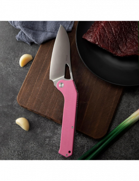 TACRAY - TR-FKK01 - Folding kitchen knife VG10 blade G10 handle PINK