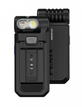 FENIX - SW05R-UV Black - Clip On Flashlight with UV Light - 150 lumens