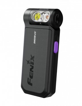 FENIX - SW05R-UV Black - Clip On Flashlight with UV Light - 150 lumens