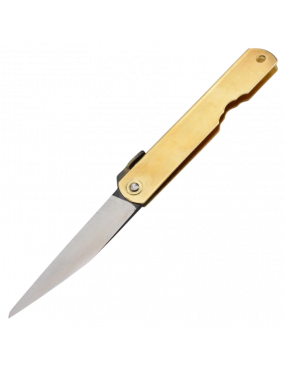 Higonokami Kiridashi - Japanese Knife SBSK5, 170mm, Brass Handle